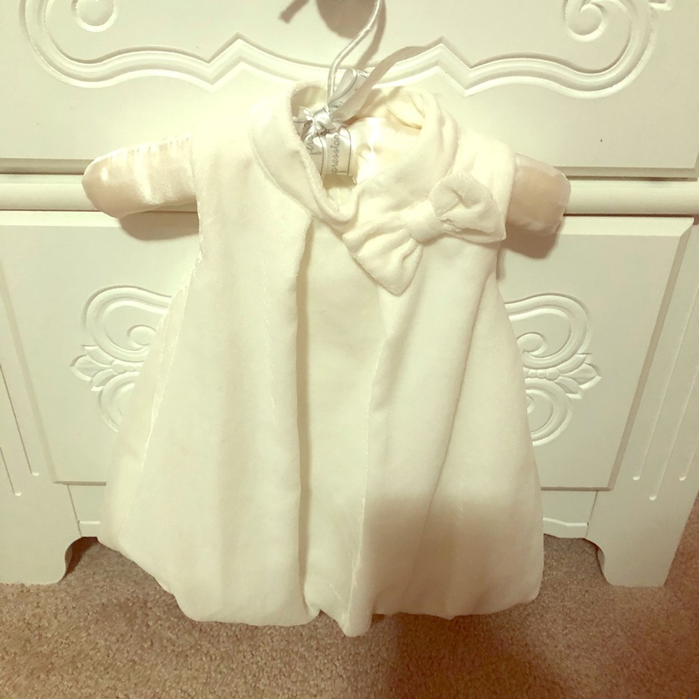 White velvet dress